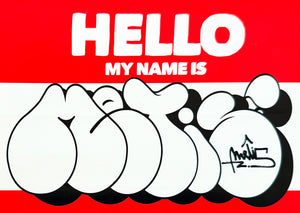 NUNO VIEGAS 'Metis Throwie' (2024) "Hello..." Framed Sticker