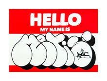 Load image into Gallery viewer, NUNO VIEGAS &#39;Metis Throwie&#39; (2024) &quot;Hello...&quot; Framed Sticker