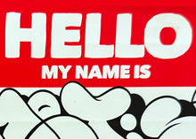 Load image into Gallery viewer, NUNO VIEGAS &#39;Metis Throwie&#39; (2022) &quot;Hello...&quot; Framed Sticker