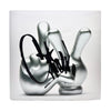 OG SLICK 'LV Hands' (2025) Hand-Embellished Designer Art Sculpture (silver)