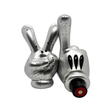 Load image into Gallery viewer, OG SLICK 'LV Hands' (2025) Hand-Embellished Designer Art Sculpture (silver)