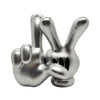 OG SLICK 'LV Hands' (2025) Hand-Embellished Designer Art Sculpture (silver)