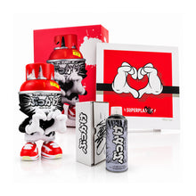 Load image into Gallery viewer, OG SLICK x SuperPlastic 'Love Red' (2023) Spray Can Figure/Print Collectors Set