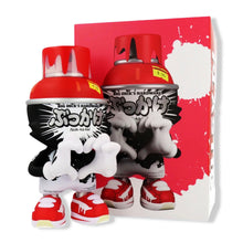 Load image into Gallery viewer, OG SLICK x SuperPlastic 'Love Red' (2023) Spray Can Figure/Print Collectors Set