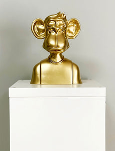 OKYES 'Golden Bored Ape' (2023) HPM Designer Art Sculpture - Signari Gallery 