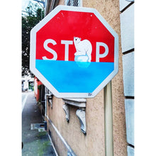 Load image into Gallery viewer, OAKOAK &#39;STOP!&#39; (2019) Framed Oversized Sticker/Decal - Signari Gallery 