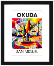 Load image into Gallery viewer, OKUDA &#39;Faces in Digital Landscapes&#39; (2024) Framed Original Show Card - Signari Gallery 