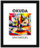 OKUDA 'Faces in Digital Landscapes' (2024) Framed Original Show Card - Signari Gallery 