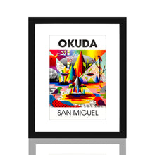 Load image into Gallery viewer, OKUDA &#39;Faces in Digital Landscapes&#39; (2024) Framed Original Show Card - Signari Gallery 