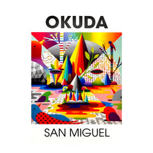 Load image into Gallery viewer, OKUDA &#39;Faces in Digital Landscapes&#39; (2024) Framed Original Show Card - Signari Gallery 