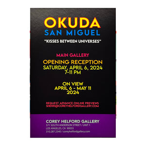 OKUDA 'Faces in Digital Landscapes' (2024) Framed Original Show Card - Signari Gallery 