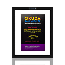 Load image into Gallery viewer, OKUDA &#39;Faces in Digital Landscapes&#39; (2024) Framed Original Show Card - Signari Gallery 