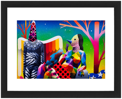 OKUDA 'World Can't Fly Without the Shaman' (2017) Framed Show Card - Signari Gallery 