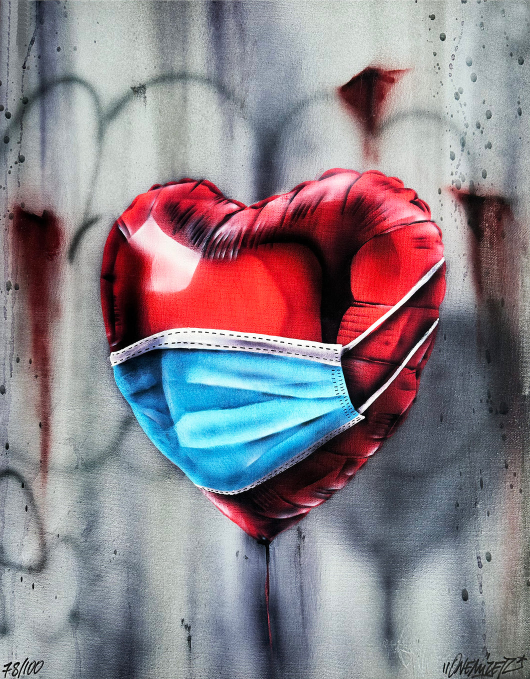 ONEMIZER 'Love is the Key' Screen Print - Signari Gallery 