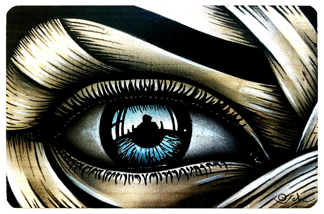 OTTO SCHADE 'Eye 1TJ' (2021) Hand-Painted Original on Wood