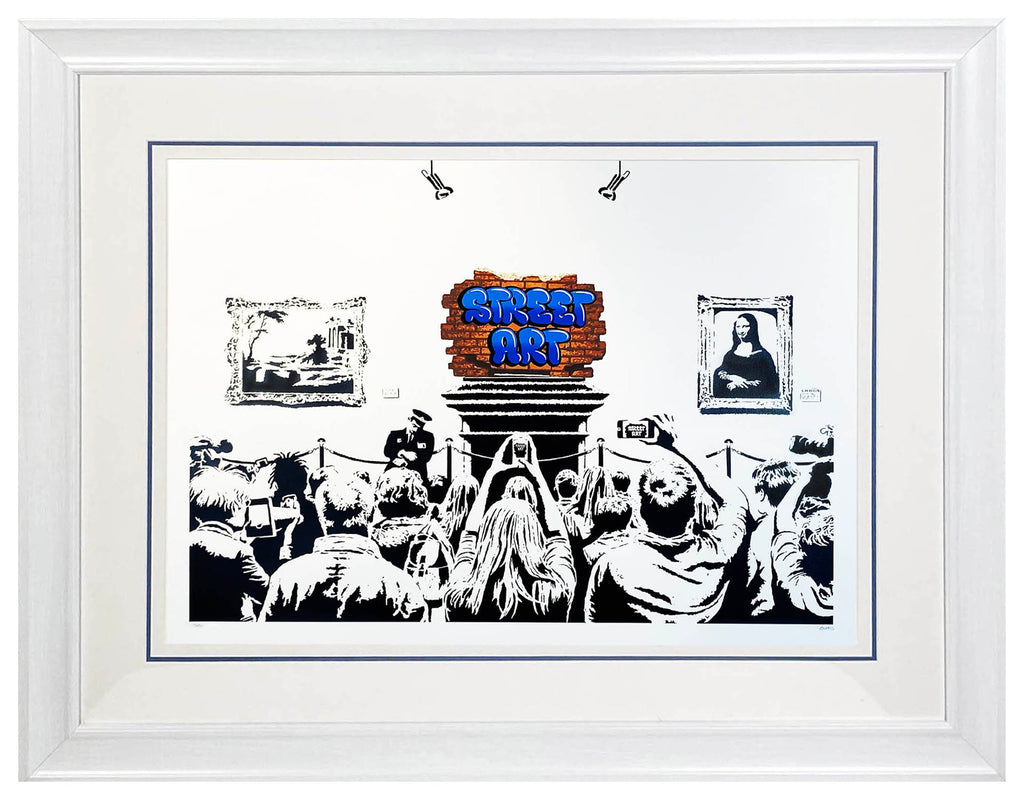OUTIS 'Revandalism' (2015) Custom Framed Screen Print (blue)