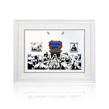 Load image into Gallery viewer, OUTIS 'Revandalism' (2015) Custom Framed Screen Print (blue)