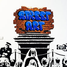 Load image into Gallery viewer, OUTIS 'Revandalism' (2015) Custom Framed Screen Print (blue)