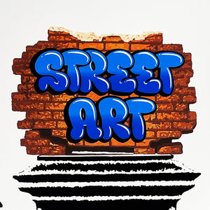 OUTIS 'Revandalism' (2015) Screen Print (blue) - Signari Gallery 