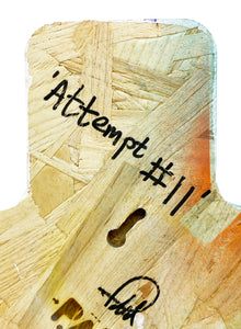 PAHNL 'Attempt #11' Hand-Painted Woodcut Sculpture - Signari Gallery 