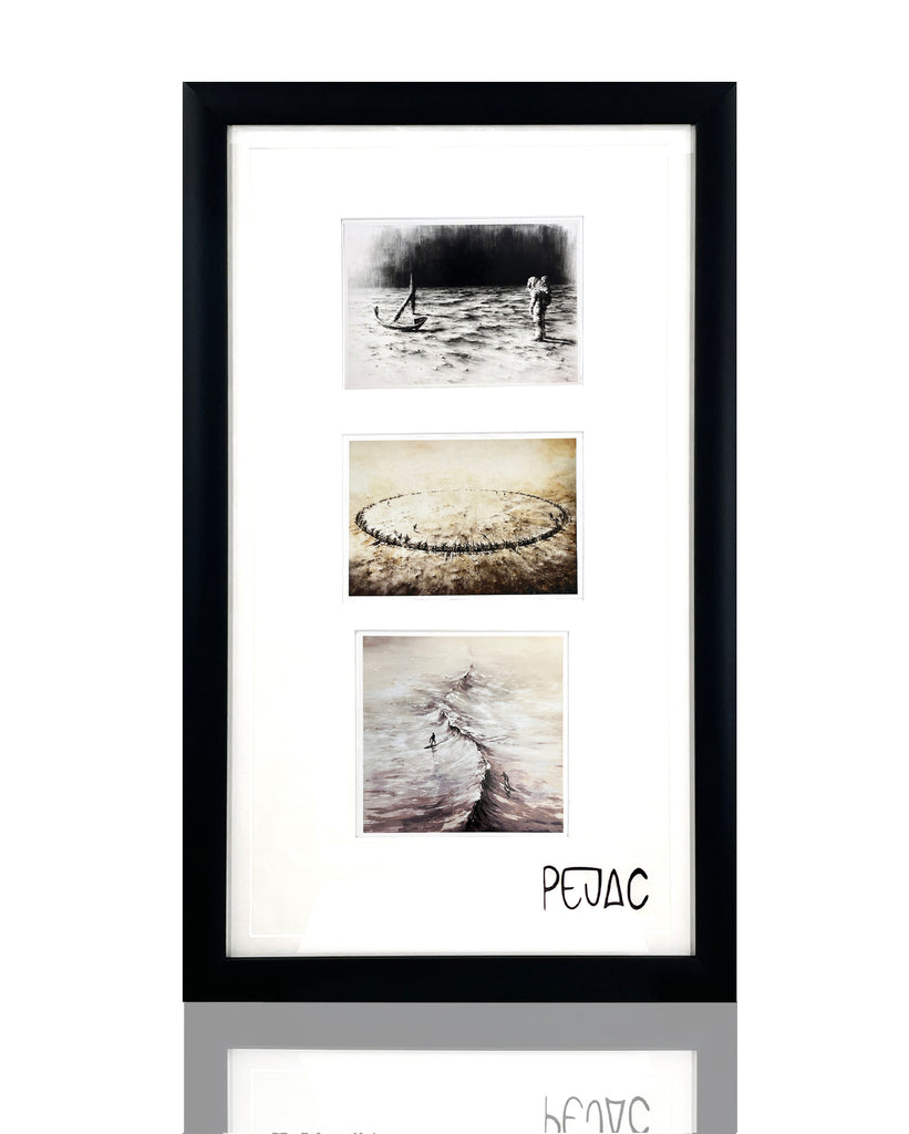 PEJAC 'H2O' + 'So Far, So Close' + 'New Wave' (2019-2022) Framed Lottery Edition Postcard Set