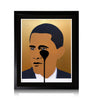 PURE EVIL 'Crying Obama' (gold) Custom Framed Screen Print - Signari Gallery 