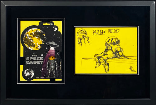 RYCA 'Space Cadet' (2014/2020) Framed Original Sketch/Action Figure Set - Signari Gallery 