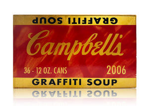 RENÉ GAGNON 'Campbell's Graffiti Soup' (2013) HPM on Wood "Shipping" Box - Signari Gallery 