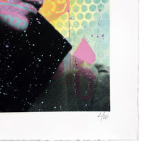 Load image into Gallery viewer, RENE GAGNON 'Queen of Hearts x Jagged Tears' (2022) Hand-Finished Screen Print