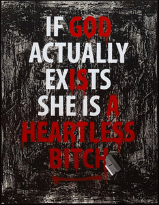 REVOK 'If God Actually Exists...' (2010) Framed Hand-Finished Serigraph - Signari Gallery 