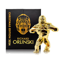 Load image into Gallery viewer, RICHARD ORLINSKI &#39;Kong Christmas&#39; (2024) Chrome Resin Designer Art Figure (gold)