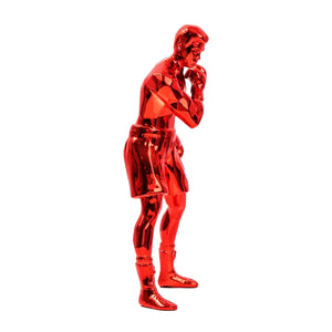 RICHARD ORLINSKI 'Muhammad Ali' (2024) Chrome Resin Designer Art Figure (red)