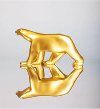 Load image into Gallery viewer, RICHARD ORLINSKI &#39;Our Pompon&#39; (gold) Double-Sided Resin Art Figure - Signari Gallery 