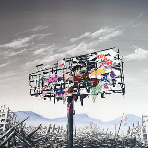 ROAMCOUCH x JEFF GILLETTE 'Ruined Sign: Dragon World' (2021) Giclée Print - Signari Gallery 