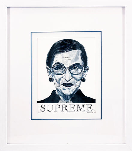 ROBBIE CONAL 'RBG: Supreme' (2019) Framed Archival Pigment Print - Signari Gallery 