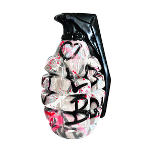 ROCKY ASBURY 'Love Bomb' (2022) Huge Hand-Painted Hand-Grenade