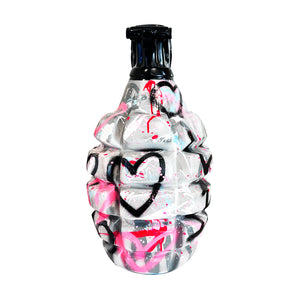 ROCKY ASBURY 'Love Bomb' (2022) Huge Hand-Painted Hand-Grenade