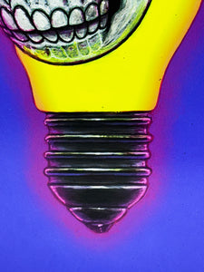 RON ENGLISH 'Light Cult Crypto Club: Framed Bulb' (2023) UV-Cured Print on Aluminum - Signari Gallery 