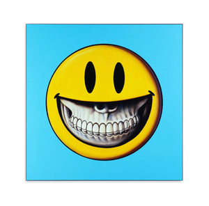 RON ENGLISH 'Sign of the Crimes' (sky blue) UV-Cured Print on Aluminum - Signari Gallery 