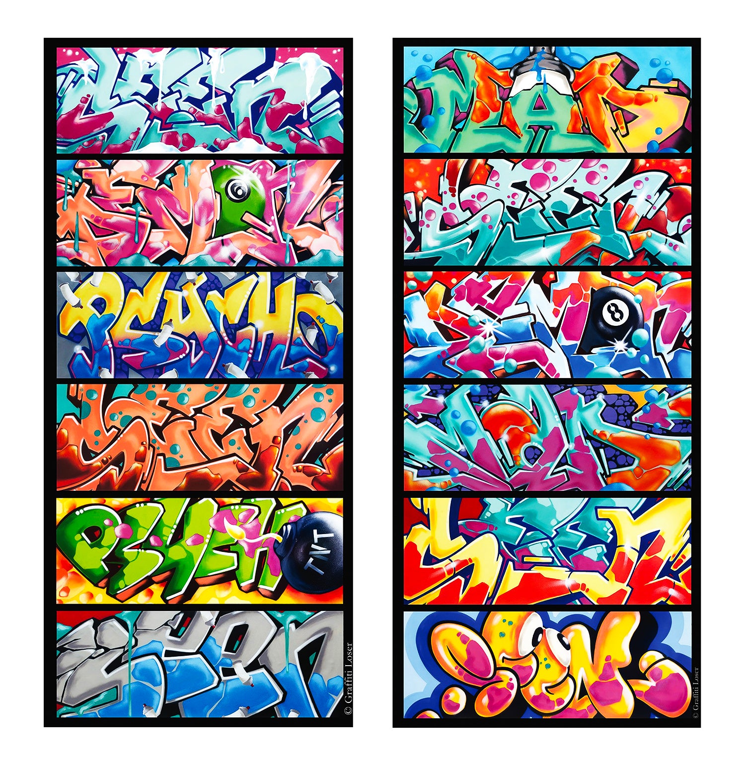 SEEN 'Graffiti Mix 1 + 2' (2021) Screen Print Poster Set