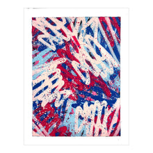 Load image into Gallery viewer, SEEN &#39;Original Painting #10432&#39; (2024) Red/White/Blue Tags on Canvas