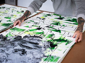 SNIK 'For a Moment' (2024) Hand-Painted Multiple Print (green)