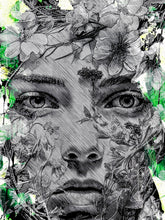 Load image into Gallery viewer, SNIK &#39;For a Moment&#39; (2024) Hand-Painted Multiple Print (green)