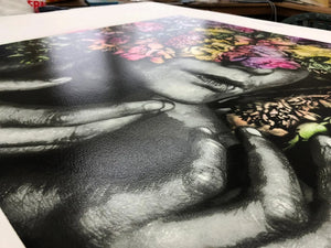 SNIK 'Taken Away' (2021) Heavily Hand-Finished Screen Print - Signari Gallery 