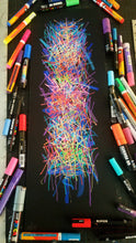 Load image into Gallery viewer, SABER &#39;Chromatic Tags Scroll&#39; (2024) Hand-Painted Multiple on Paper