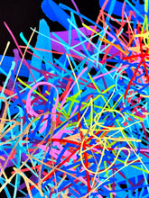 Load image into Gallery viewer, SABER &#39;Chromatic Tags Scroll&#39; (2024) Hand-Painted Multiple on Paper