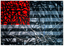 Load image into Gallery viewer, SABER &#39;Flag&#39; (2013) Rare 10-Color Serigraph (red)