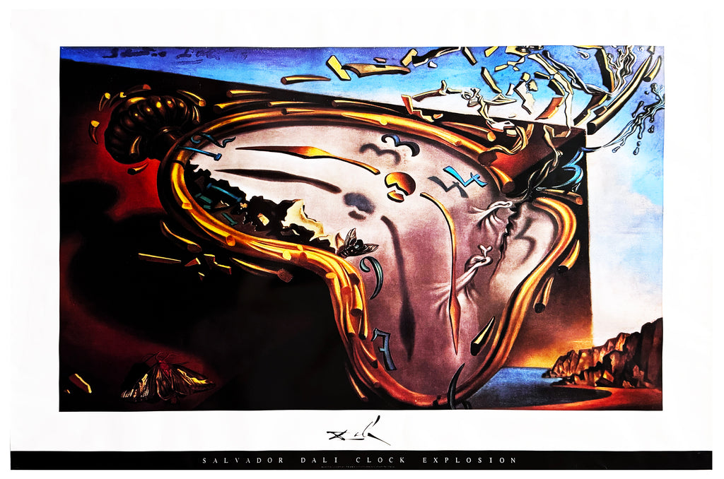 SALVADOR DALI 'Clock Explosion' (1988) Offset Lithograph Poster