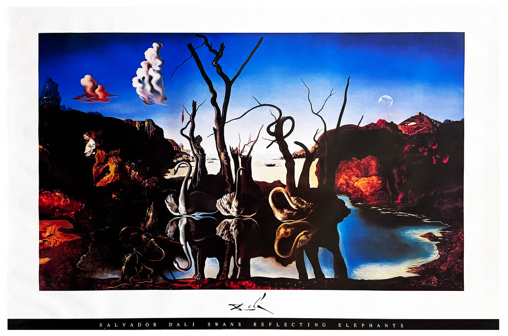 SALVADOR DALI 'Swans Reflecting Elephants' (1988) Offset Lithograph Poster