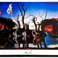 Load image into Gallery viewer, SALVADOR DALI 'Swans Reflecting Elephants' (1988) Offset Lithograph Poster